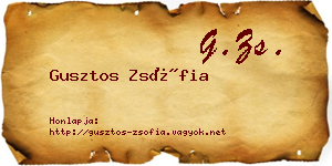 Gusztos Zsófia névjegykártya