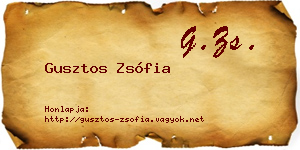 Gusztos Zsófia névjegykártya